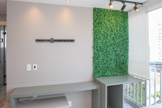 Sala de apartamento para alugar com 2 quartos, 46m² em Parque Industrial Tomas Edson, São Paulo