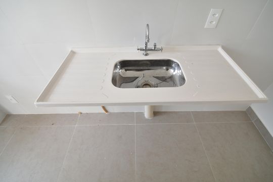 Cozinha de apartamento para alugar com 2 quartos, 42m² em Jardim Flamboyant, Campinas
