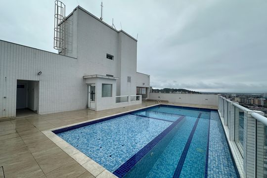 Área comum - Piscina de apartamento para alugar com 2 quartos, 105m² em Vila Valenca, São Vicente