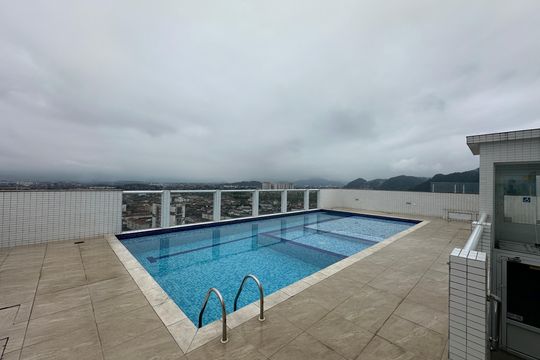 Área comum - Piscina de apartamento para alugar com 2 quartos, 105m² em Vila Valenca, São Vicente