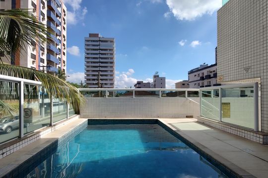 Área comum - Piscina de apartamento para alugar com 2 quartos, 76m² em Vila Tupi, Praia Grande