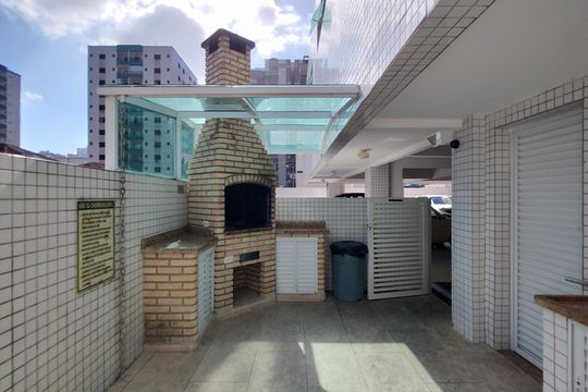Área comum - Churrasqueira de apartamento para alugar com 2 quartos, 76m² em Vila Tupi, Praia Grande