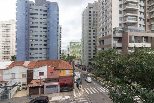 Vista da Sacada de kitnet/studio à venda com 1 quarto, 29m² em Pinheiros, São Paulo