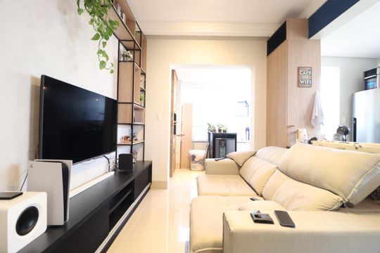 Sala de apartamento para alugar com 2 quartos, 77m² em Jardim Finotti, Uberlândia