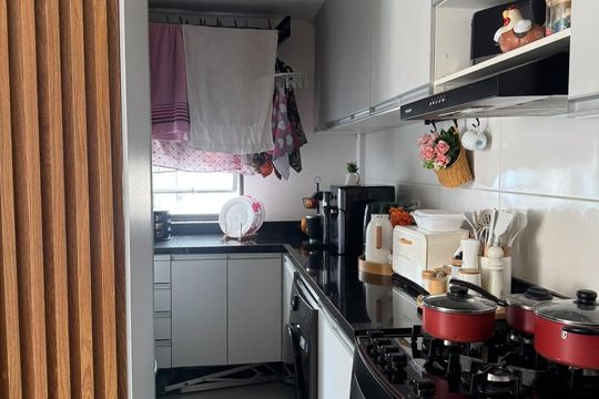 Cozinha de apartamento à venda com 2 quartos, 44m² em Vila Gustavo, São Paulo