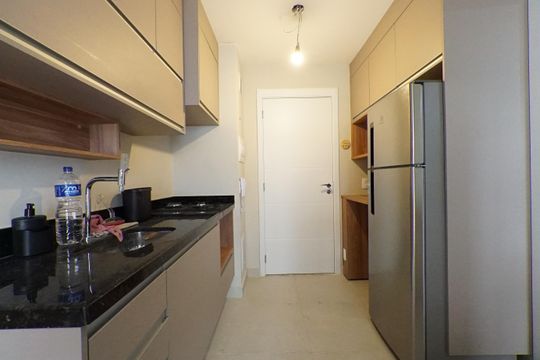 Cozinha de kitnet/studio para alugar com 1 quarto, 25m² em Vila Mariana, São Paulo