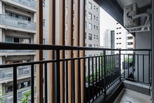 Varanda de apartamento para alugar com 1 quarto, 28m² em Vila Nova Conceição, São Paulo