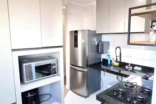 Cozinha de apartamento para alugar com 2 quartos, 72m² em Vila Assuncao, Praia Grande