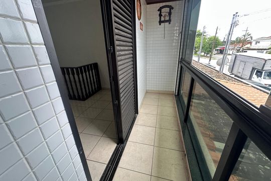Sacada da Sala de casa para alugar com 3 quartos, 82m² em Esplanada dos Barreiros, São Vicente
