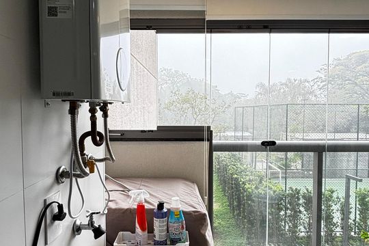 Área de Serviço de apartamento à venda com 2 quartos, 73m² em Vila Assunção, Santo André