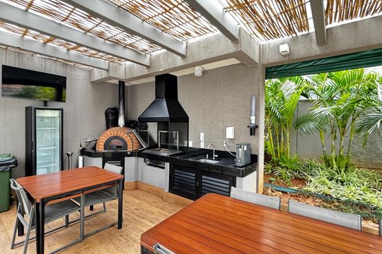 Área comum - Churrasqueira de apartamento à venda com 2 quartos, 73m² em Vila Assunção, Santo André
