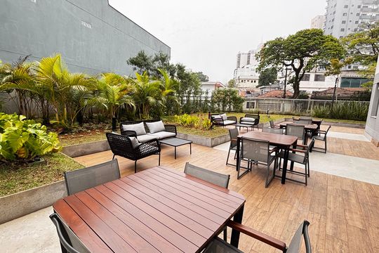 Área comum - Churrasqueira de apartamento à venda com 2 quartos, 73m² em Vila Assunção, Santo André