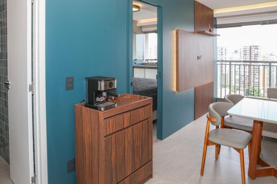 Sala de apartamento para alugar com 1 quarto, 33m² em Perdizes, São Paulo
