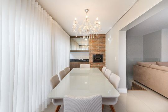 Sala de Jantar de apartamento à venda com 2 quartos, 116m² em Santa Felicidade, Curitiba