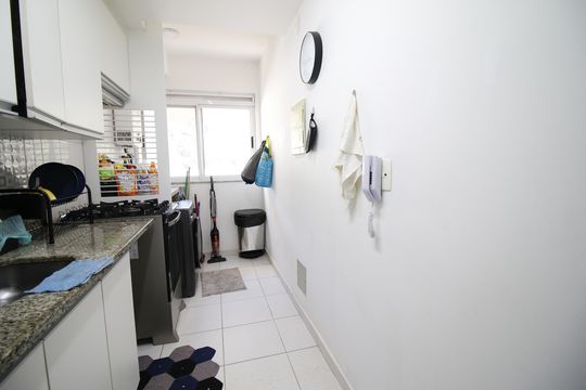 Cozinha de apartamento à venda com 3 quartos, 74m² em Barra Olímpica, Rio de Janeiro