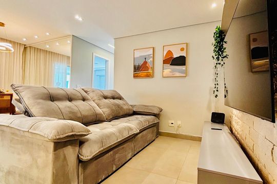 Sala de apartamento para alugar com 2 quartos, 78m² em Empresarial 18 do Forte, Barueri