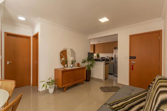 Sala de apartamento para alugar com 2 quartos, 54m² em São Gotardo, Belo Horizonte
