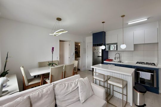 Sala de apartamento para alugar com 1 quarto, 35m² em Santo Amaro, São Paulo