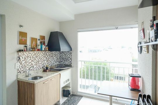 Varanda gourmet de apartamento à venda com 2 quartos, 68m² em Fundação, São Caetano do Sul