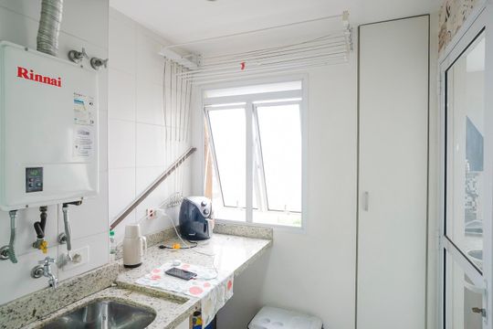 Área de serviço de apartamento à venda com 2 quartos, 68m² em Fundação, São Caetano do Sul