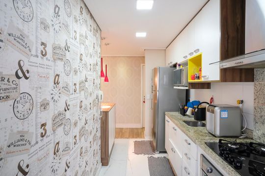 Cozinha de apartamento à venda com 2 quartos, 68m² em Fundação, São Caetano do Sul