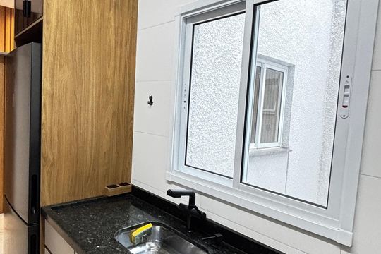 Cozinha de apartamento à venda com 2 quartos, 100m² em Vila Leopoldina, Santo André