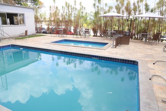 Área da piscina de apartamento à venda com 2 quartos, 67m² em Jardim da Luz, Goiânia