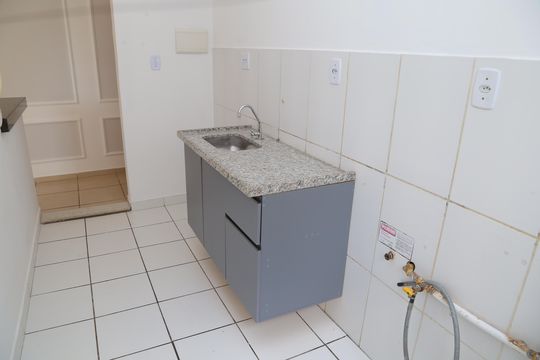 Cozinha de apartamento à venda com 2 quartos, 67m² em Jardim da Luz, Goiânia