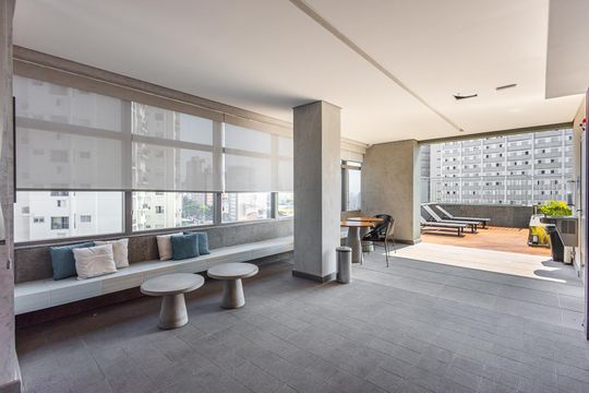 Terraço de kitnet/studio para alugar com 1 quarto, 25m² em Sumarezinho, São Paulo