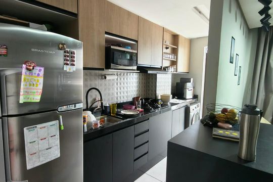 Cozinha de apartamento à venda com 2 quartos, 47m² em Vila Carmosina, São Paulo