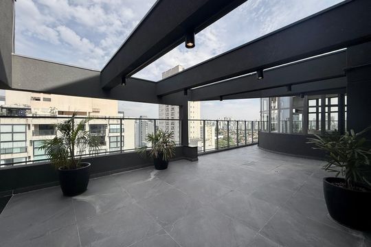 Terraço  de kitnet/studio à venda com 1 quarto, 24m² em Vila Olímpia, São Paulo