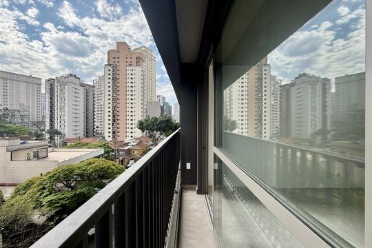 Sacada  de kitnet/studio à venda com 1 quarto, 24m² em Vila Olímpia, São Paulo