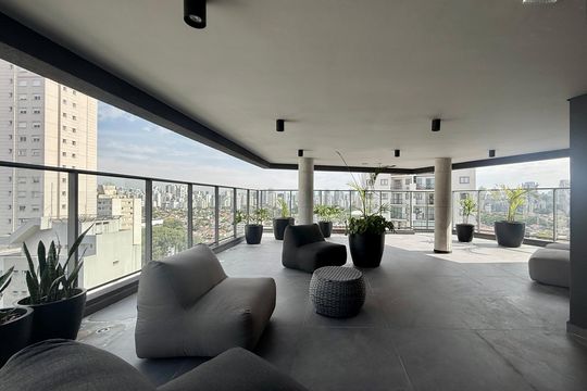 Terraço de kitnet/studio à venda com 1 quarto, 24m² em Vila Olímpia, São Paulo
