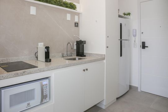 Sala/Cozinha de apartamento para alugar com 1 quarto, 27m² em Perdizes, São Paulo