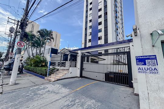 Fachada com Placa de apartamento para alugar com 3 quartos, 74m² em Tatuapé, São Paulo