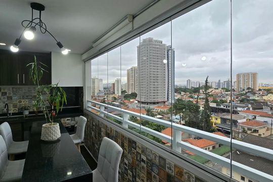 Varanda gourmet de apartamento à venda com 3 quartos, 108m² em Vila Augusta, Guarulhos