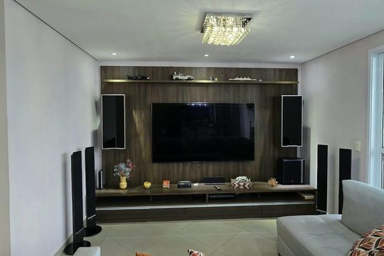 Sala  de apartamento à venda com 3 quartos, 108m² em Vila Augusta, Guarulhos