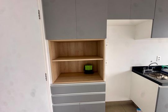 Cozinha de apartamento para alugar com 2 quartos, 64m² em Campo Belo, São Paulo
