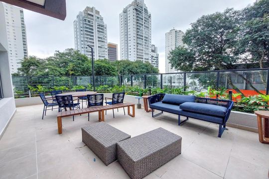 Área comum de apartamento à venda com 2 quartos, 90m² em Santo Amaro, São Paulo