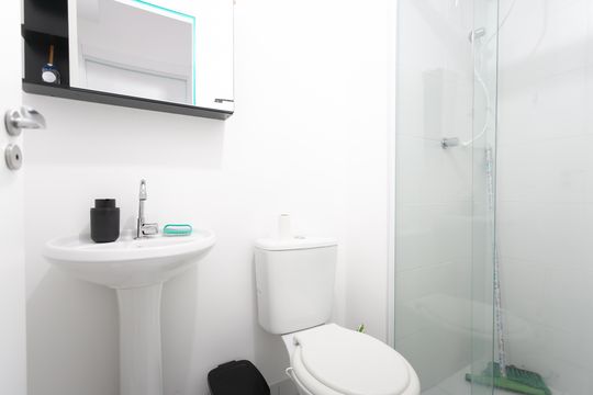 Banheiro de apartamento para alugar com 2 quartos, 48m² em Vila Nova Curuca, São Paulo