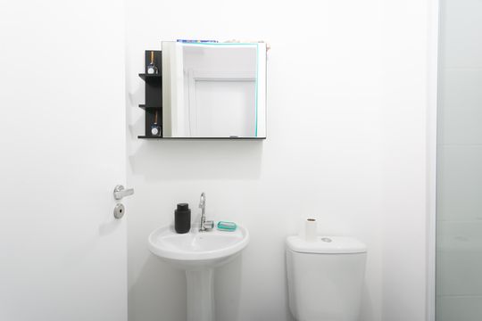 Banheiro de apartamento para alugar com 2 quartos, 48m² em Vila Nova Curuca, São Paulo