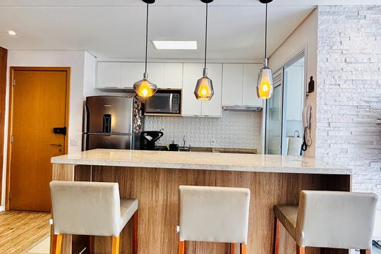 Cozinha  de apartamento à venda com 2 quartos, 70m² em Melville Empresarial Ii, Barueri