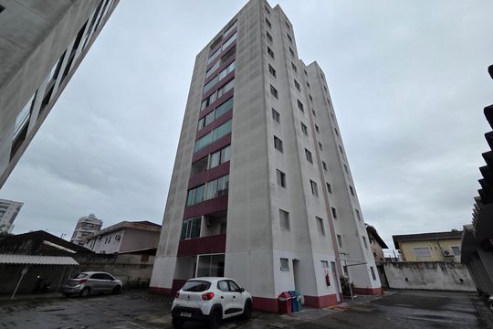 Fachada do bloco de apartamento para alugar com 2 quartos, 50m² em Canto do Forte, Praia Grande