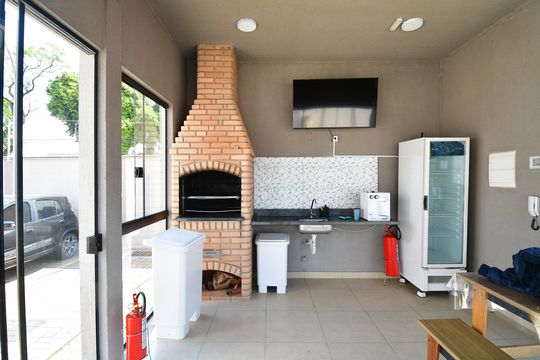 Área comum - Churrasqueira de apartamento para alugar com 2 quartos, 46m² em Vila Miguel Vicente Cury, Campinas