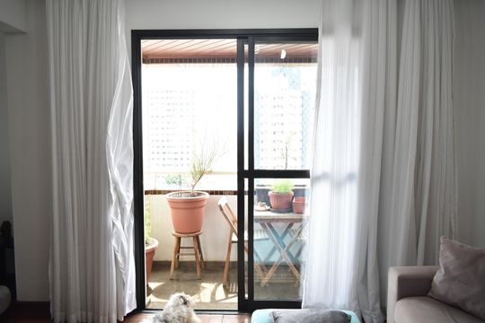 Sacada de apartamento à venda com 2 quartos, 110m² em Mirandópolis, São Paulo