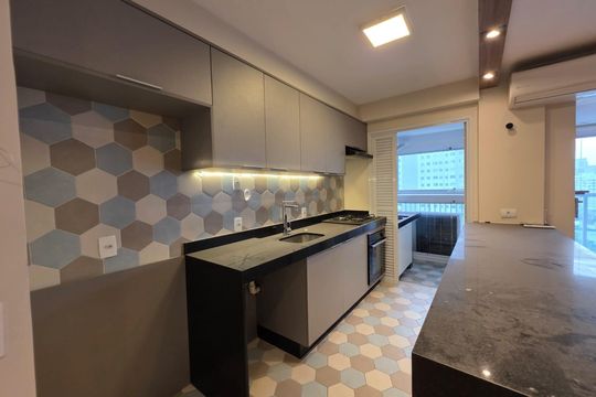 Cozinha de apartamento à venda com 2 quartos, 71m² em Barra Funda, São Paulo