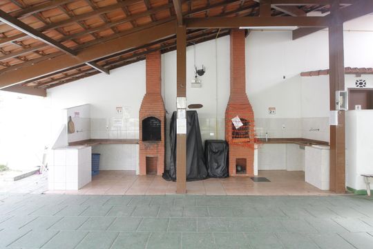 Área comum - Churrasqueira de casa de condomínio para alugar com 2 quartos, 60m² em Parque Burle, Cabo Frio
