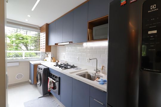 Cozinha de apartamento à venda com 2 quartos, 42m² em Jurubatuba, São Paulo