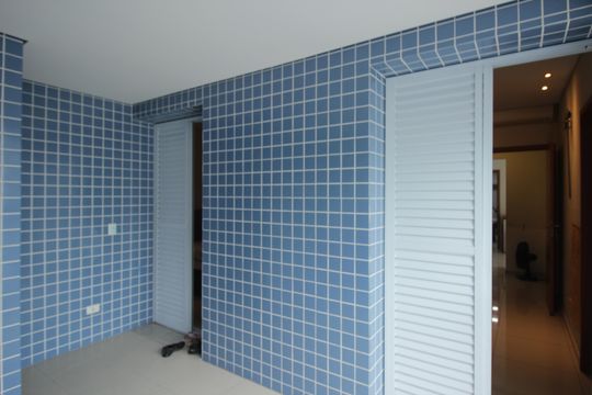 Varanda da Suite 1 de apartamento para alugar com 3 quartos, 129m² em Aparecida, Santos