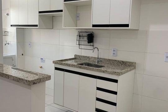 Cozinha de apartamento para alugar com 2 quartos, 51m² em Bonfim Paulista, Ribeirão Preto
